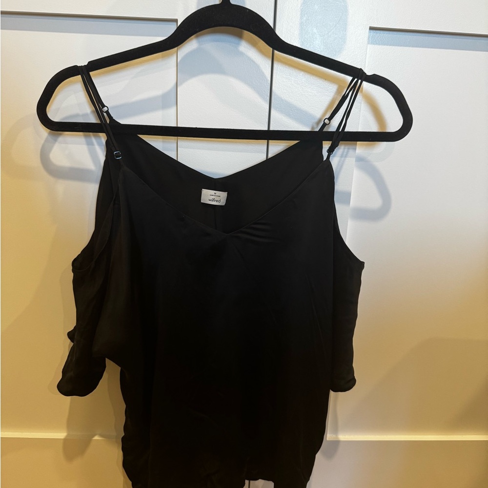 Wilfred Black Cold Shoulder Blouse